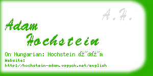 adam hochstein business card